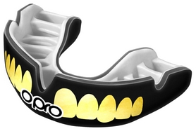 Капа Opro Power Fit Bling-Teeth, черно-белая (002269002)