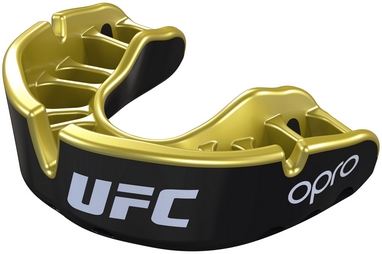 Капа Opro Junior Gold UFC Hologram, черно-золотая (UFC_Junior-Gold_Black)