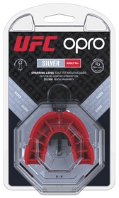 Капа Opro Silver UFC Hologram, черно-красная (002259002) - Фото №2