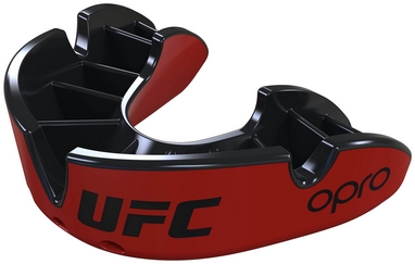 Капа Opro Silver UFC Hologram, красно-черная (002259001)
