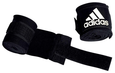 Бинты боксерские Adidas 57 мм - черные, 2,5 м (AB57-BLK-255)