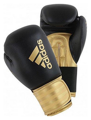 Перчатки боксерские Adidas Hybrid 100, золотые (Adi-Hyb100-BG)
