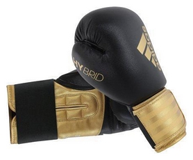 Перчатки боксерские Adidas Hybrid 100, золотые (Adi-Hyb100-BG) - Фото №2