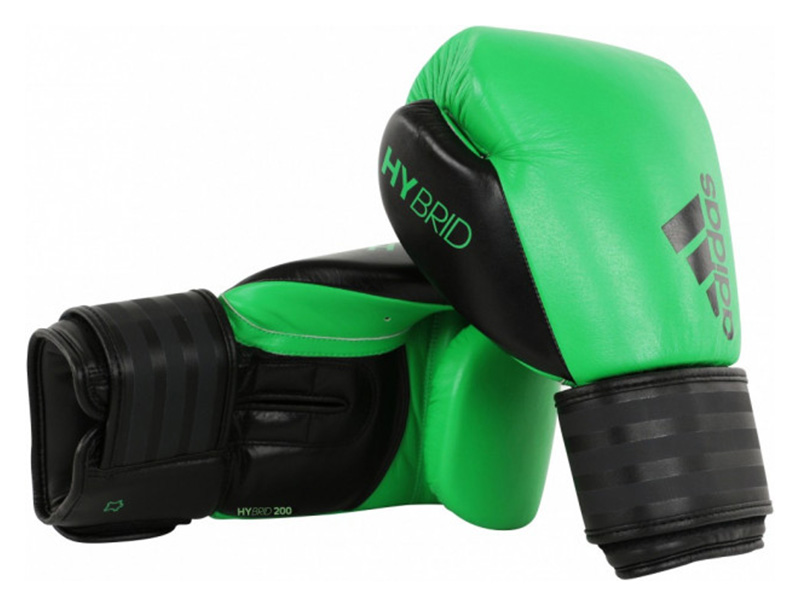 

Перчатки боксерские Adidas Hybrid 200, зеленые (Adi-Hyb200-GBLK-12, Зеленый