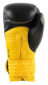 Перчатки боксерские Adidas Hybrid 300, желтые (Adi-Hyb300-BY) - Фото №3