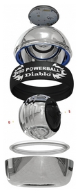 Тренажер кистевой Powerball 350 Hz Metal Diablo Heavy, серебряный (4712470830426) - Фото №2