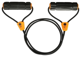 Эспандер трубчатый для фитнеса Nike Long Length Medium Resistance Band 2.0, черно-оранжевый (N.ER.17.096.NS-)