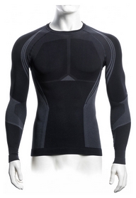Термофутболка мужская Accapi Propulsive Long Sleeve Shirt Man 999, черная (EA707-999)