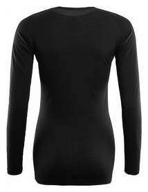 Термофутболка жіноча Aclima LightWool Shirt Crew Neck Woman, чорна (AC121101001) - Фото №2