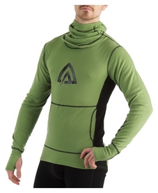 Худи мужское Aclima WarmWool Hood Sweater Man, зелено-черное (AC145902022) - Фото №2