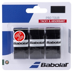 Намотка для теннисной ракетки Babolat Pro Tour X3 653037/105 - черная, 3 шт (3324921387581)