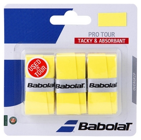 Намотка для теннисной ракетки Babolat Pro Tour X3 653037/113 - желтая, 3 шт (3324921387598)