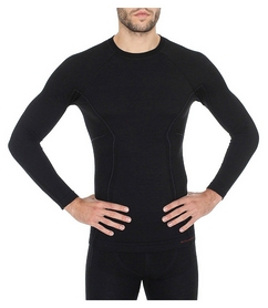 Комплект мужского термобелья Brubeck Active Wool, черный (LS12820-LE11710 black)