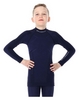 Футболка детская с длинным рукавом Brubeck Active Wool (LS13680-navy blue)