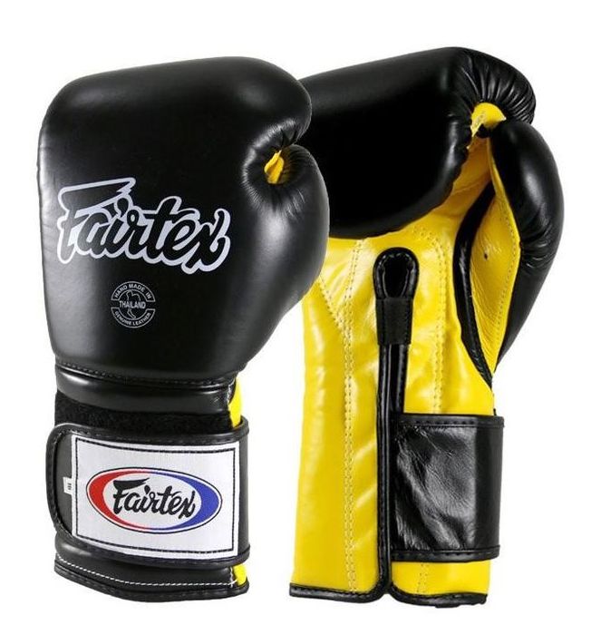 Перчатки боксерские Fairtex (BGV9-blk/yllw) -  в е, цена 3 .