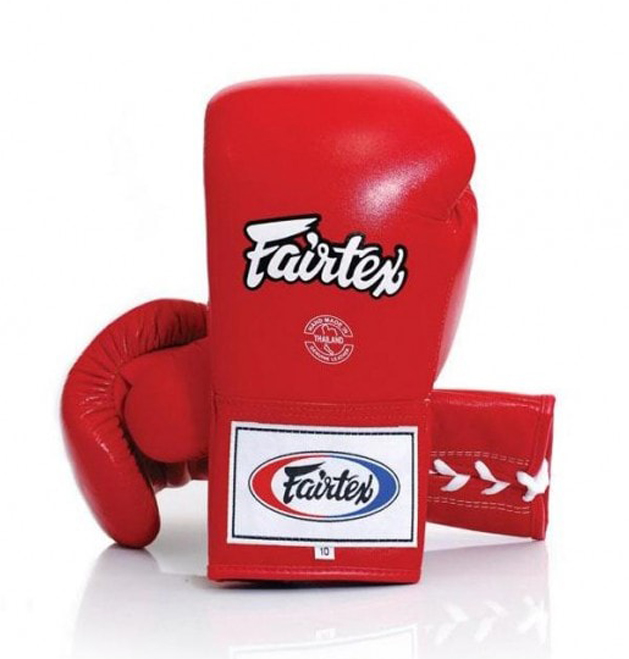 

Перчатки боксерские со шнуровкой Fairtex - красные (BGL6-red, Красный