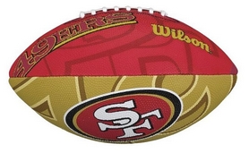 Мяч для американского футбола Wilson NFL JR Team Logo FB SF SS18 (WTF1534XBSF)