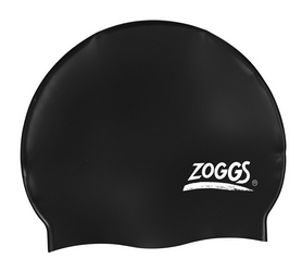 Шапочка для плавания Zoggs Silicone Cap Plain, черная (300604BLK)