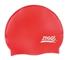 Шапочка для плавания Zoggs Silicone Cap Plain, красная (300604RED)