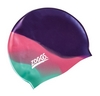 Шапочка для плавания Zoggs Silicone Cap Plain, Purple-Pink-Teal (300634PPT)