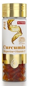 Комплекс вітамінів і Мінерол Nutrend Curcumin + Bioperine + Vitamin D, 60 капсул (NUT-2044) - Фото №2