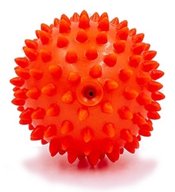 М'ячик-масажер гумовий Zelart FI-5653-7, діаметр - 7 см, червоний - Фото №2
