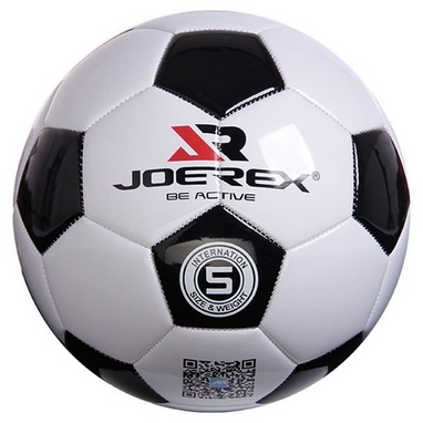 Мяч футбольный Joerex JAB40487-1 № 5 черно-белый (6944994937673)