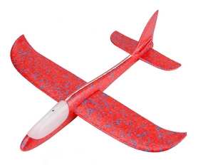 Самолет планер метательный светящийся по всей длине UFT Touch Sky Plane Original - красный, 48 см (RedG3)