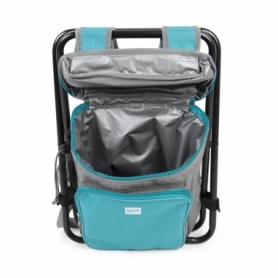 Термосумка-рюкзак-складаний стілець Spokey Mate 3 в 1 40 л Сіро-блакитний (s0396) - Фото №3
