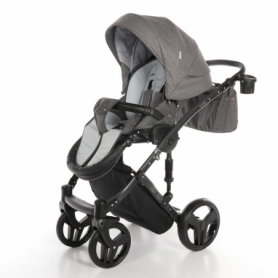 Детская коляска 2 в 1 Junama Fashion Pro 02 Темно-серая (13-JFP02) - Фото №5