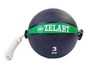 Мяч медицинский (медбол) с веревкой Zelart Medicine Ball FI-5709-3, 3 кг