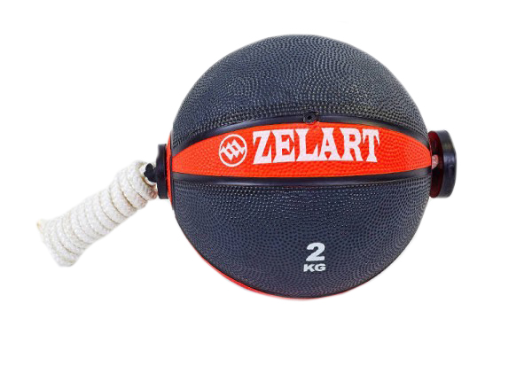 

Мяч медицинский (медбол) с веревкой Zelart Medicine Ball FI-5709-2, 2 кг