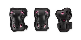 Защита для катания Rollerblade Skate Gear W 3 Pack, черно-розовая (069P0500-2019)