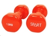 Гантели виниловые Spart, 2 шт 1,5 кг - оранжевые (DB2113-1,5Orange)