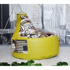 Кресло груша с карманом Люкскомфорт микс - Фото №4