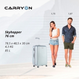 Чемодан CarryOn Skyhopper (L) Silver - Фото №7