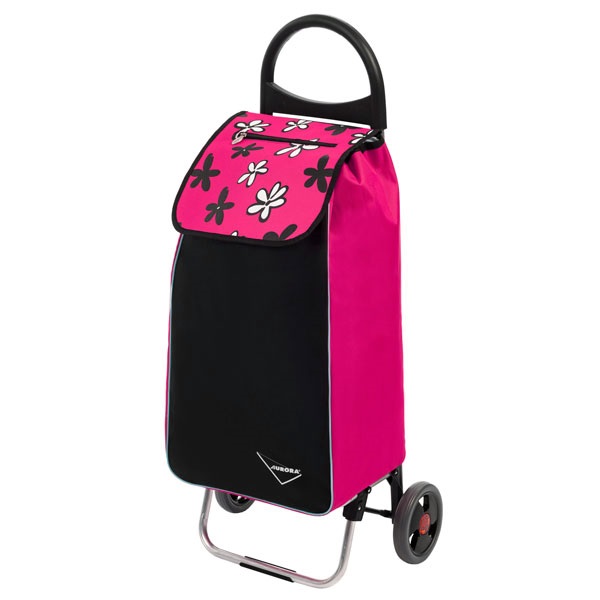 

Сумка-тележка Aurora Rio 50 Red/Black Flower, Розовый