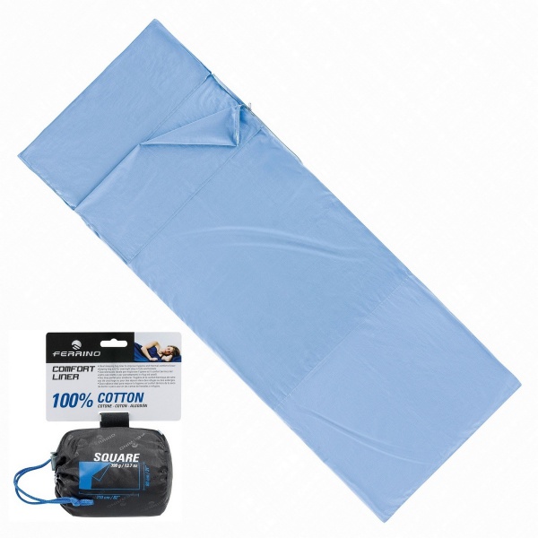 

Вкладыш для спального мешка Ferrino Liner Comfort Light SQ Blue, Голубой