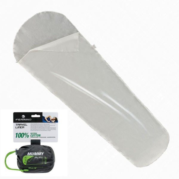 

Вкладыш для спального мешка Ferrino Liner Travel Mummy White, Белый