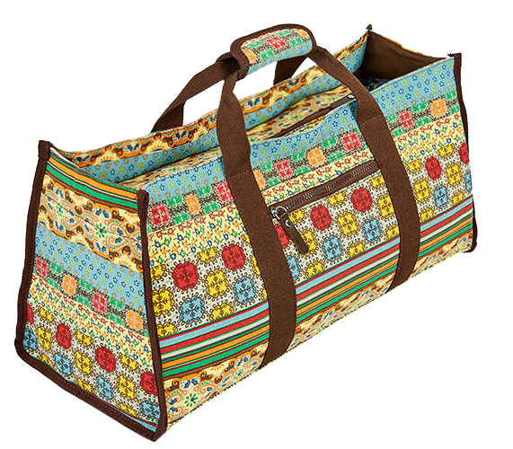 

Сумка для фитнеса и йоги Yoga bag DoYourYoga (FI-6971-3) - бежево-голубая, Узор