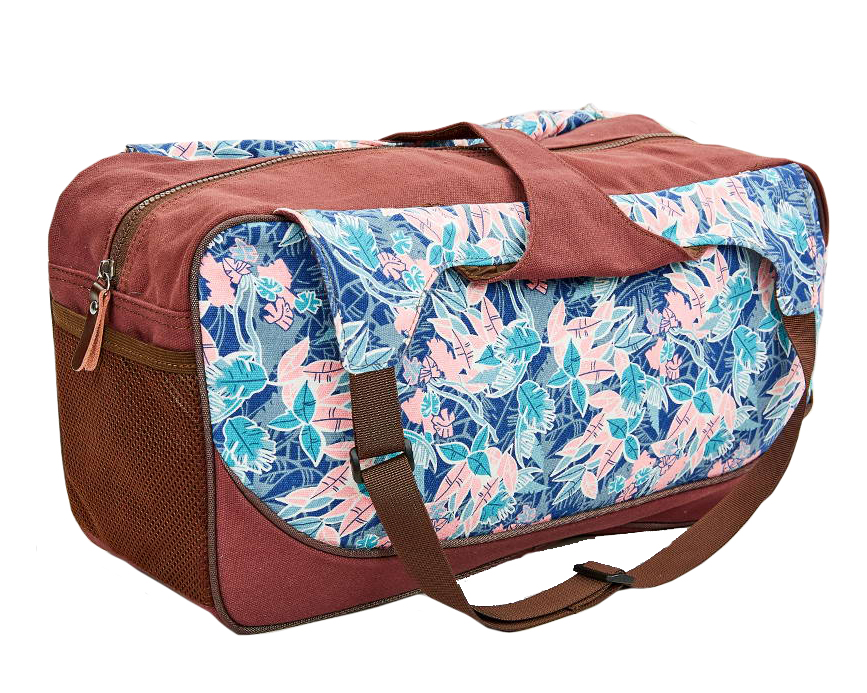 

Сумка для йога-коврика Yoga bag Kindfolk (FI-8366-2) - розово-голубая, Узор