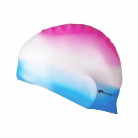Шапочка для плавания Spokey Abstract 85370 розово-бело-голубая