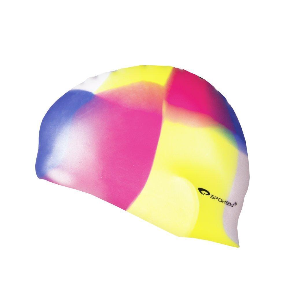 

Шапочка для плавания Spokey Abstract 83950 желто-розово-синяя, Розовый