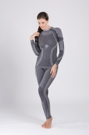 Комплект женского термобелья с шерстью мериноса Haster Hanna Style Merino Wool (SL90012) - серый - Фото №5