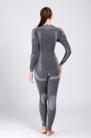Комплект жіночого термобілизни з вовною мериноса Haster Hanna Style Merino Wool (SL90012) - сірий - Фото №6