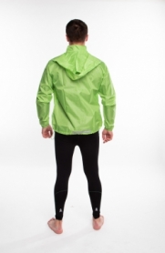 Ветровка-дождевик с капюшоном мужская Rough Radical Flurry (original) (SL8044) - зеленая - Фото №4