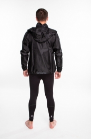 Ветровка-дождевик с капюшоном мужская Rough Radical Flurry (original) (SL8043) - черная - Фото №3