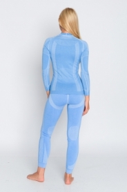 Термокофта женская с шерстью мериноса Haster Merino Wool (SL06-110w3) - голубая - Фото №4