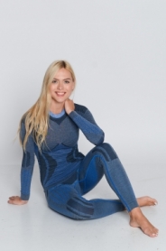 Комплект термобілизни жіночий з шерстю альпаки Haster Hanna Style Alpaca Wool (SL90083) - синій - Фото №4