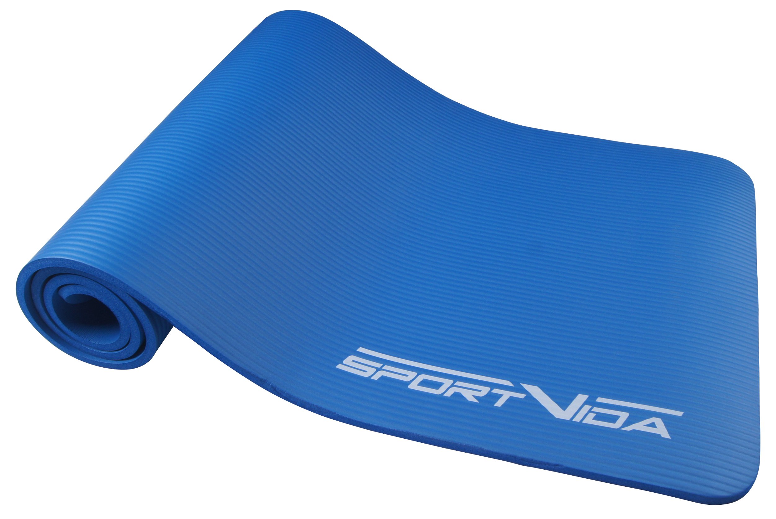 

Коврик для йоги и фитнеса SportVida NBR 1 см SV-HK0069 Blue, Синий
